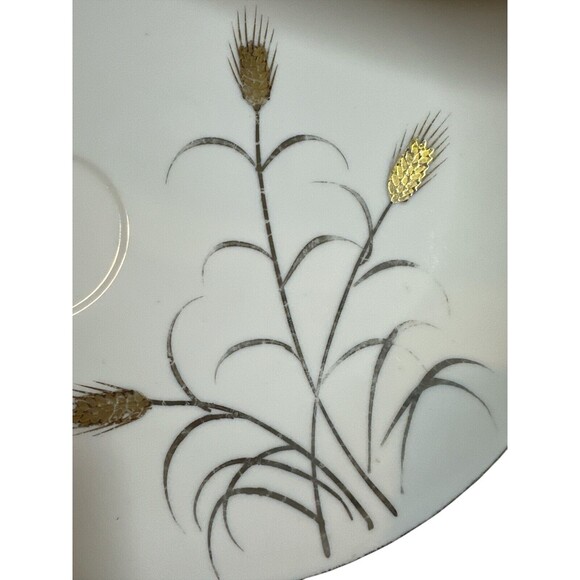 L & M Gold and Silver Wheat Fine China, Luncheon China Plates Vintage Set of 4 - Picture 5 of 5